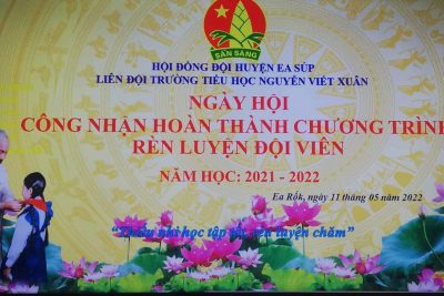 Lễ công nhận chương trình rèn luyện đội viên năm học 2021 – 2022